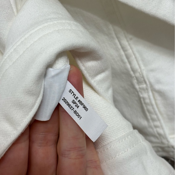 NWT J. Crew Factory Crewcuts Girls' White Jean Jacket - Size 6-7 - Picture 7 of 7